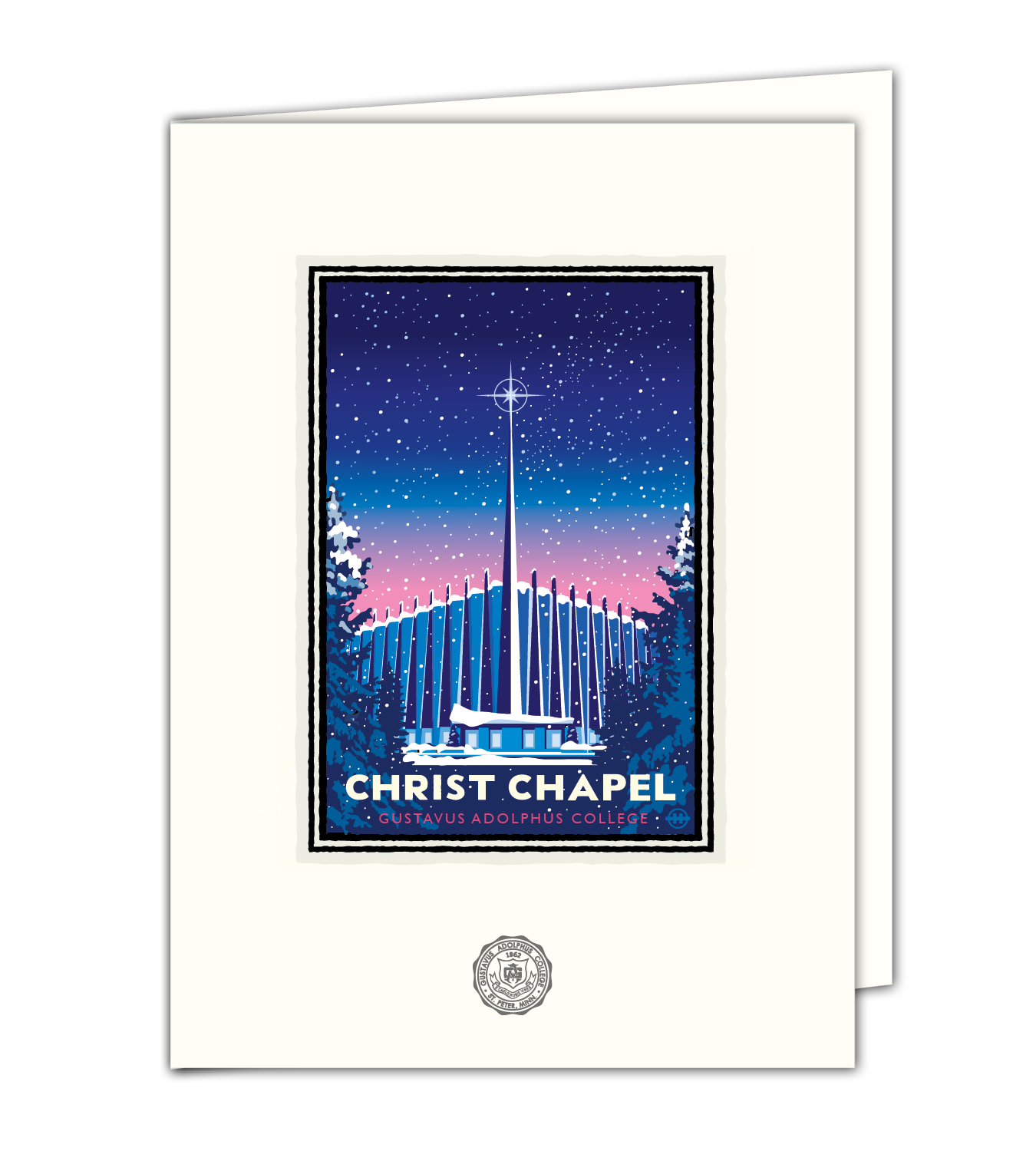 Landmark MN | Gustavus Christ Chapel Winter Art Print