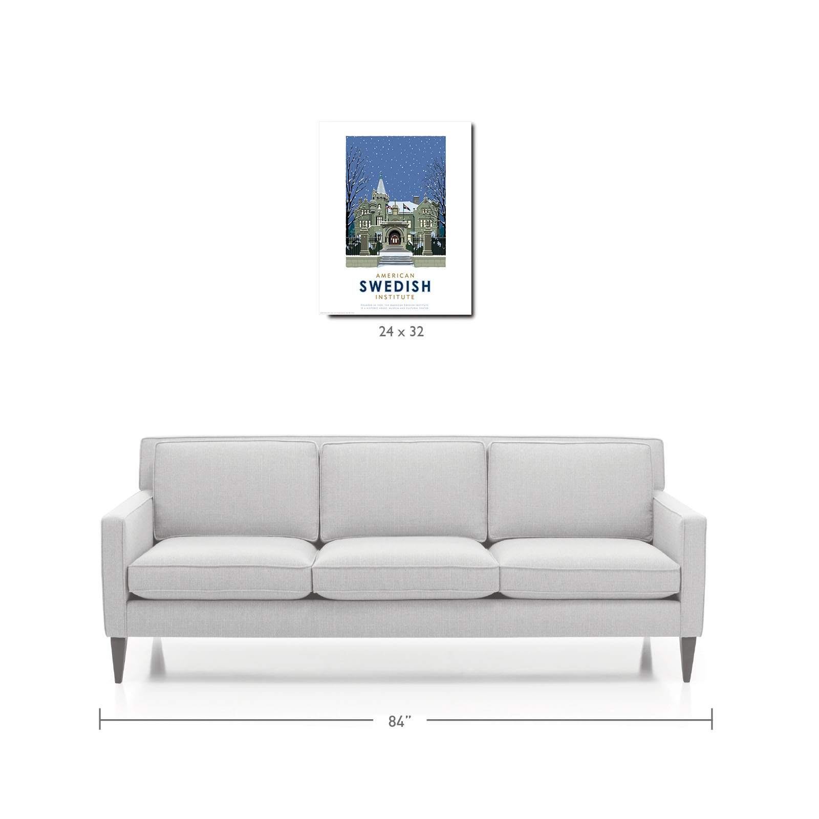 Landmark MN | American Swedish Institute Winter Art Print