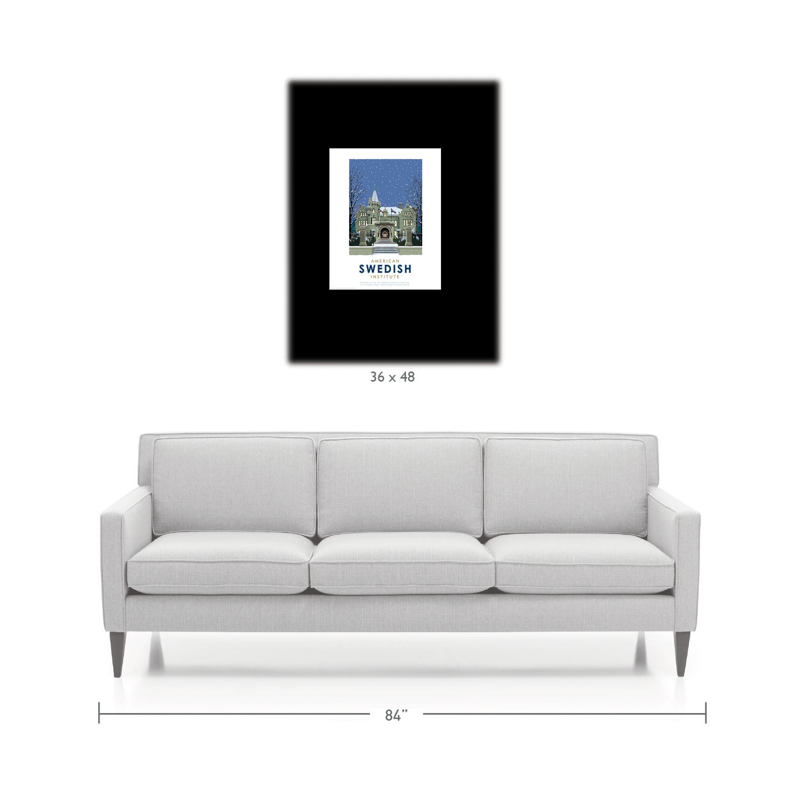 Landmark MN | American Swedish Institute Winter Art Print