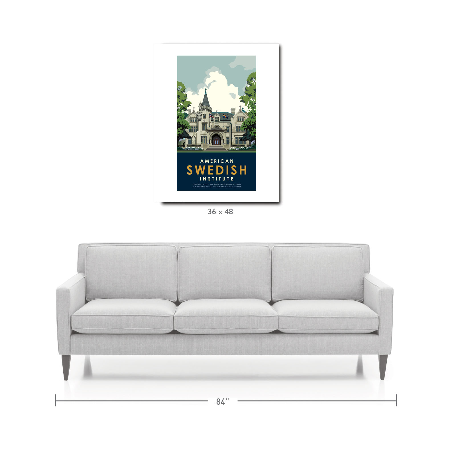 Landmark MN | American Swedish Institute Summer Art Print