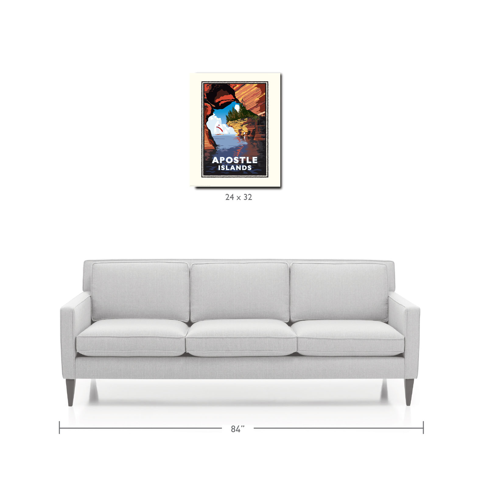 Landmark WI | Apostle Island Cave Art Print