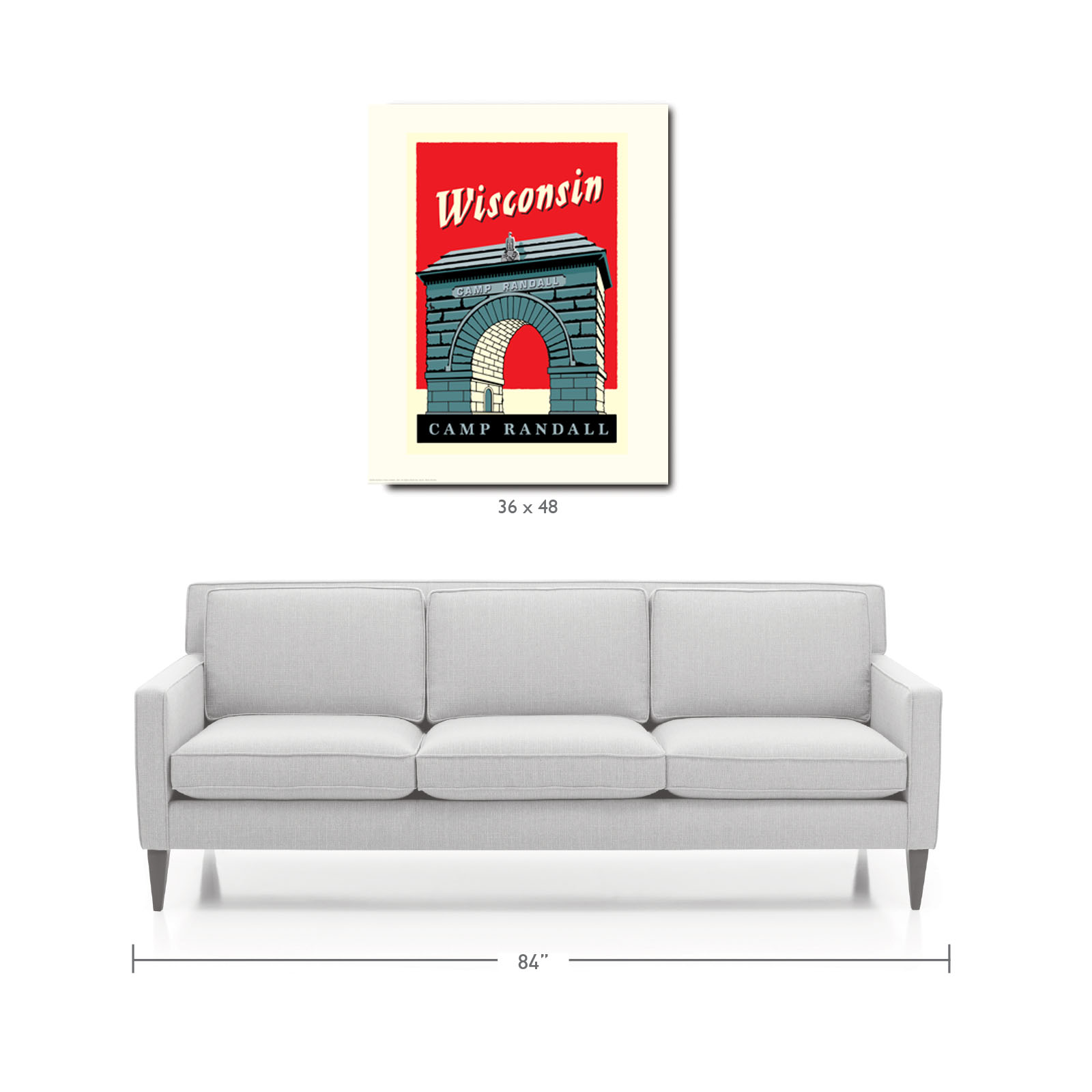 Landmark WI | UW-Madison Badgers Big Red Art Print