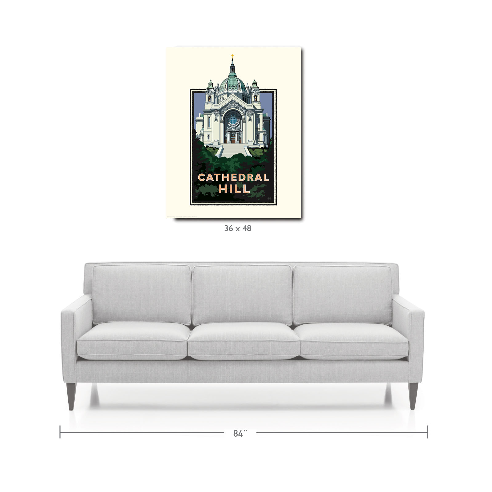 Landmark MN | Cathedral Hill St Paul Art Print
