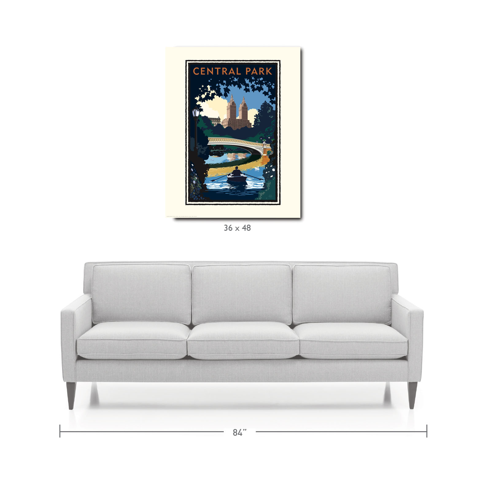 Landmark NY | Central Park Bridge Day NYC Art Print