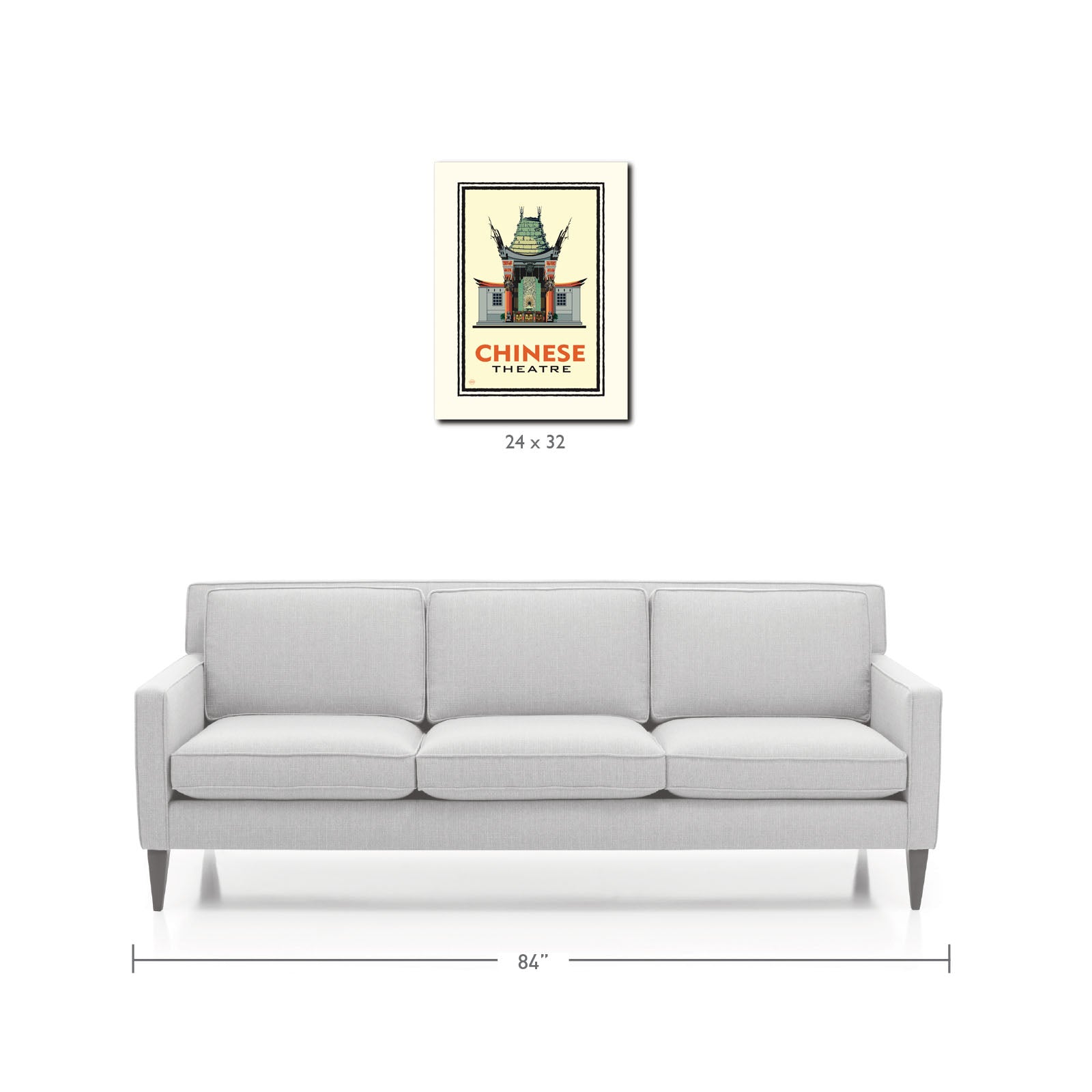 Landmark CA | Chinese Theater Yellow Hollywood Giclee Print