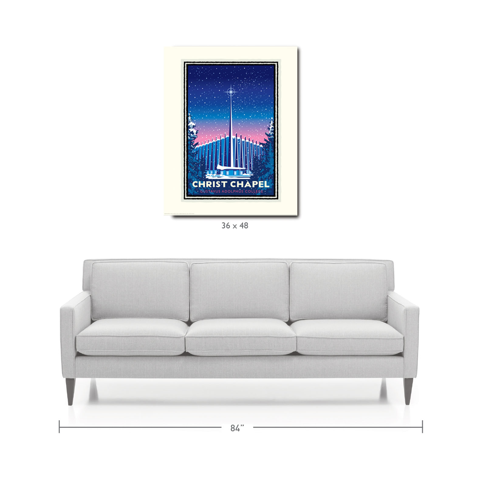 Landmark MN | Gustavus Christ Chapel Winter Art Print
