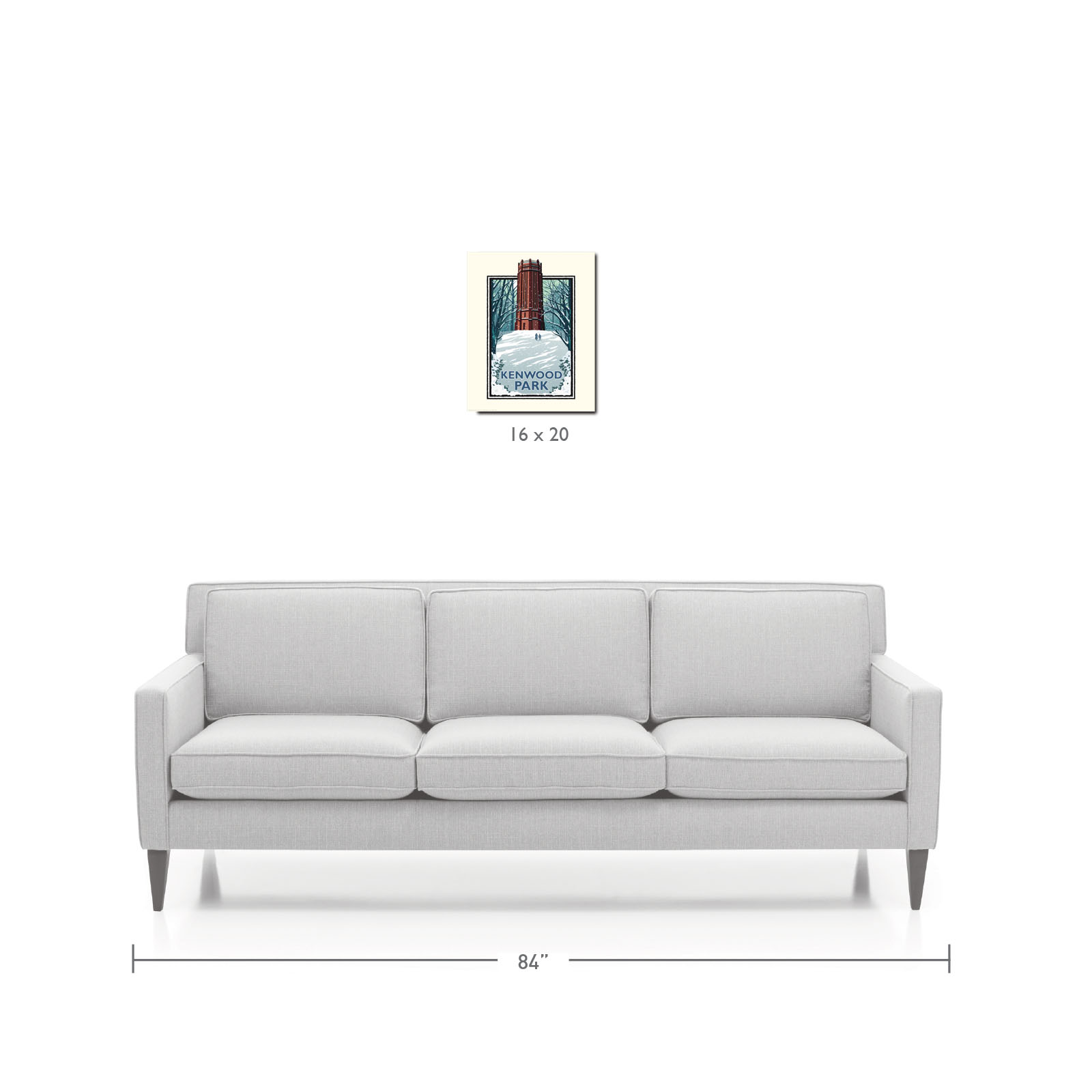 Landmark MN | Kenwood Park Winter Minneapolis Art Print