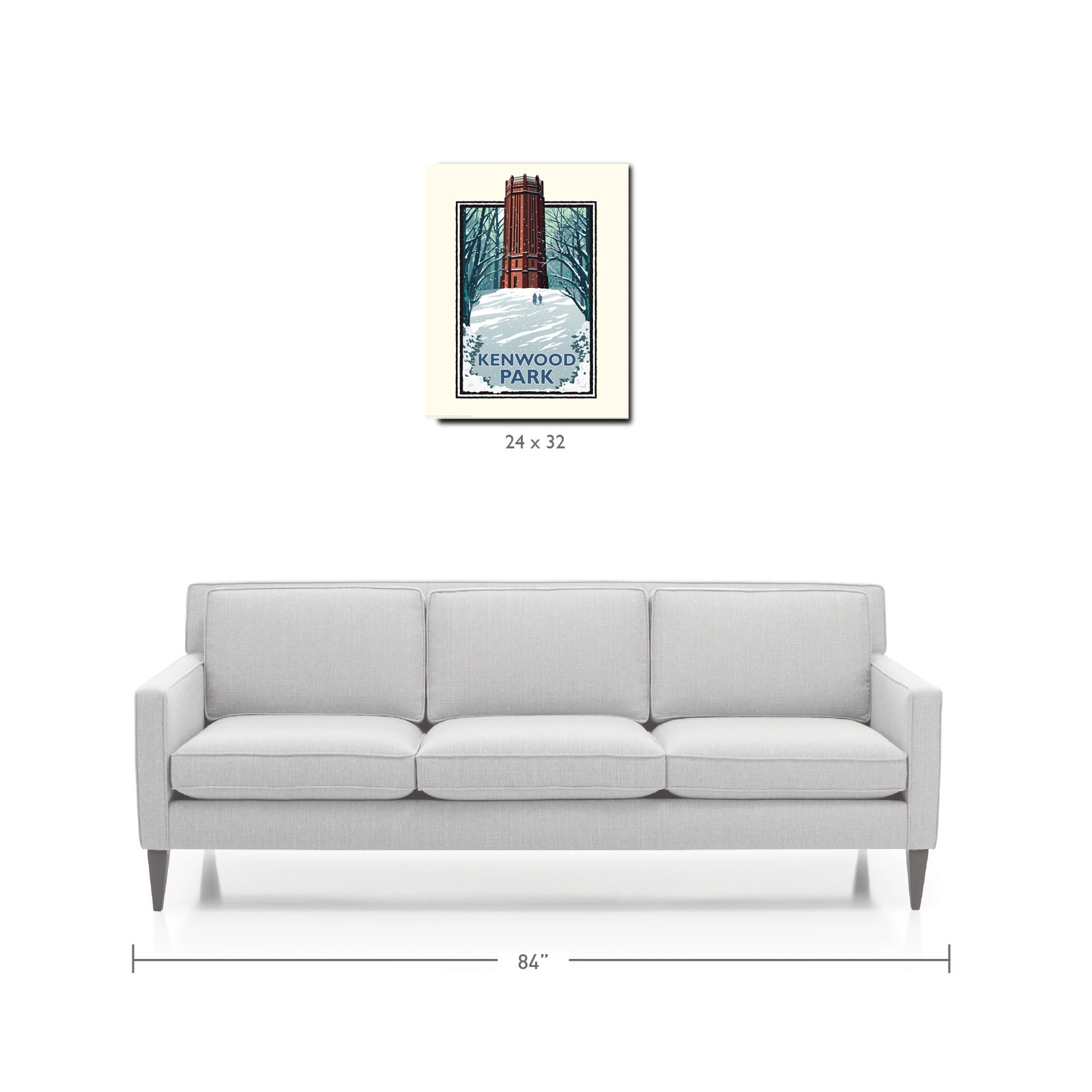 Landmark MN | Kenwood Park Winter Minneapolis Art Print