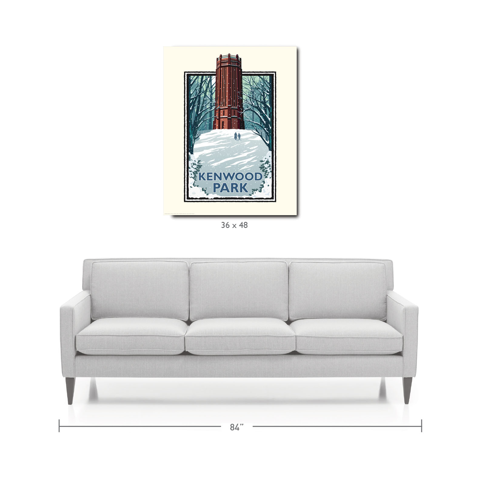 Landmark MN | Kenwood Park Winter Minneapolis Art Print