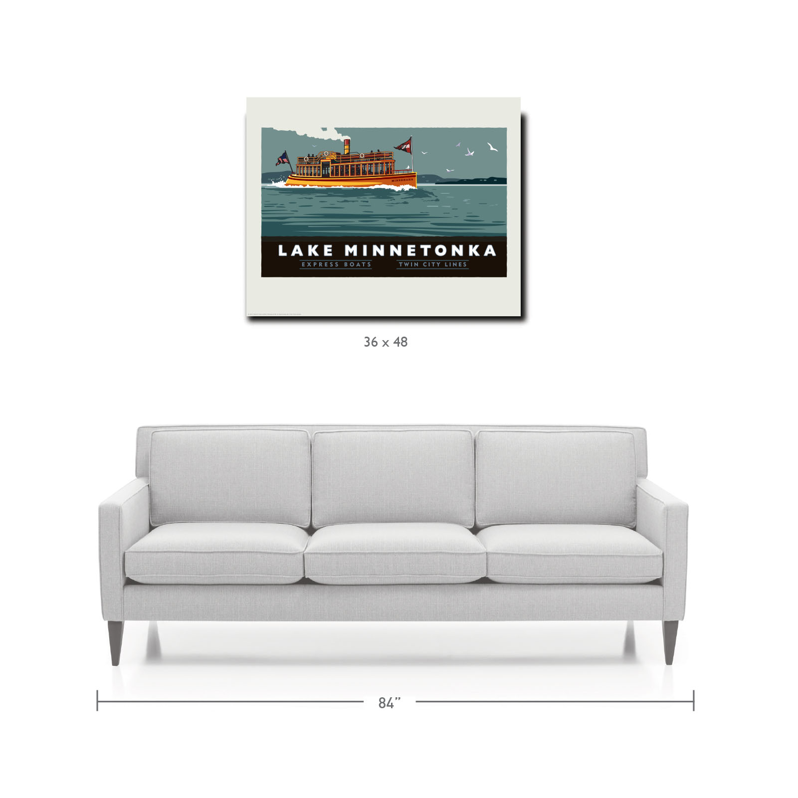 Landmark MN | Lake Minnetonka Express Boat Art Print