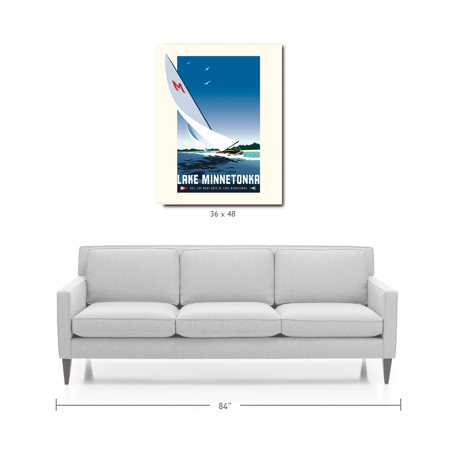 Landmark MN | Lake Minnetonka Yacht Clubs Art Print