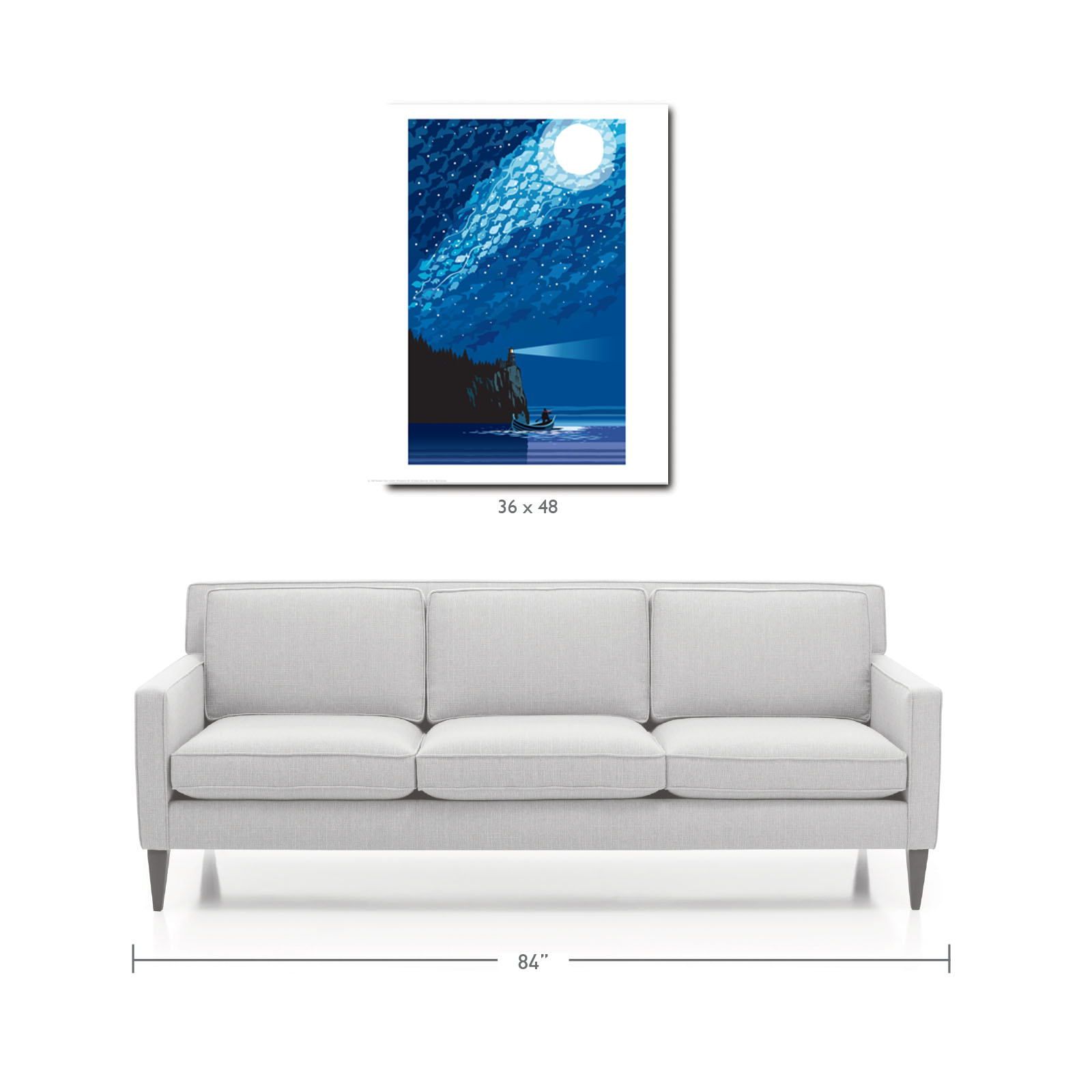 Landmark MN | Lake Superior Starry Night Art Print