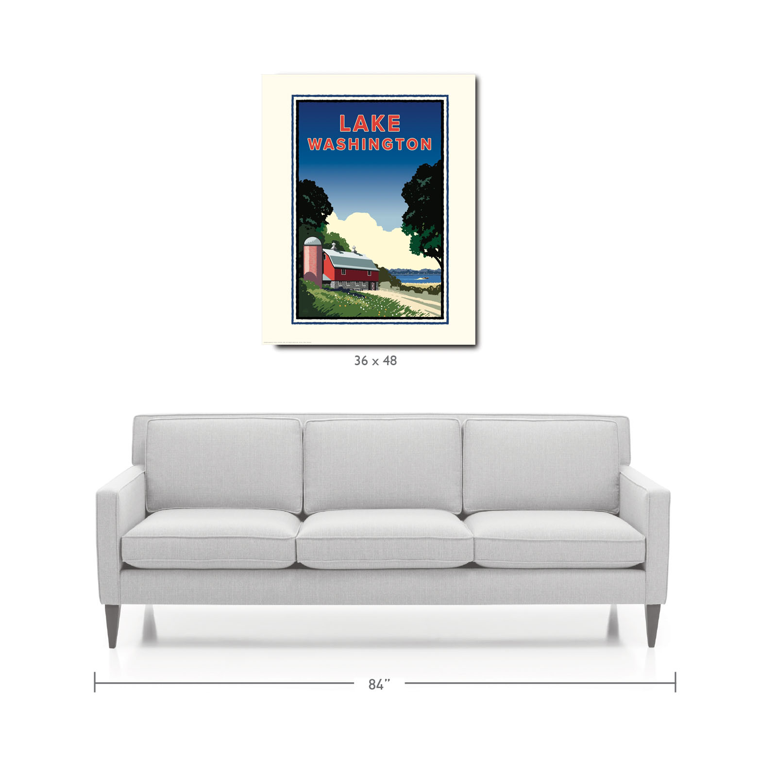 Landmark MN | Lake Washington Art Print