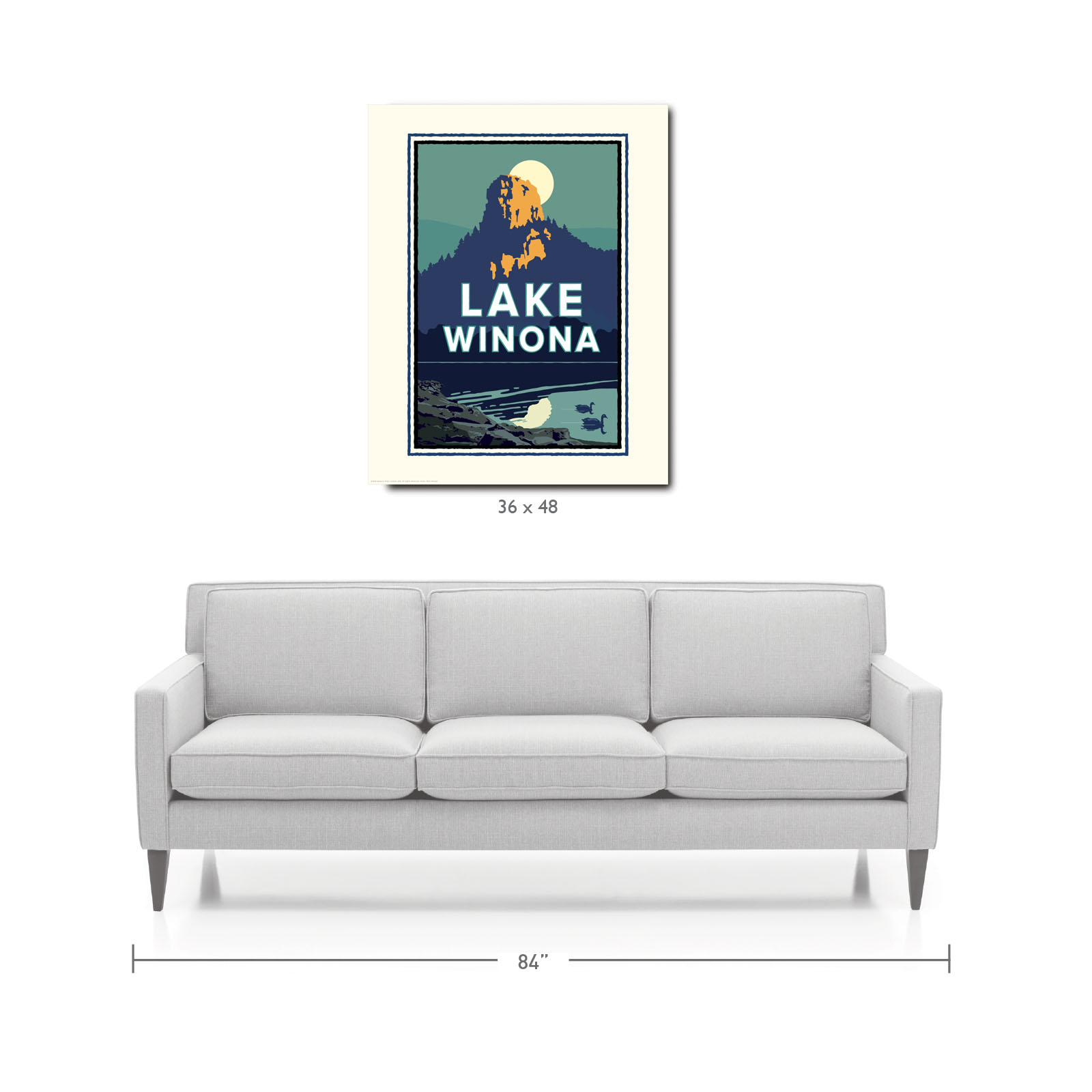 Landmark MN | Lake Winona Art Print