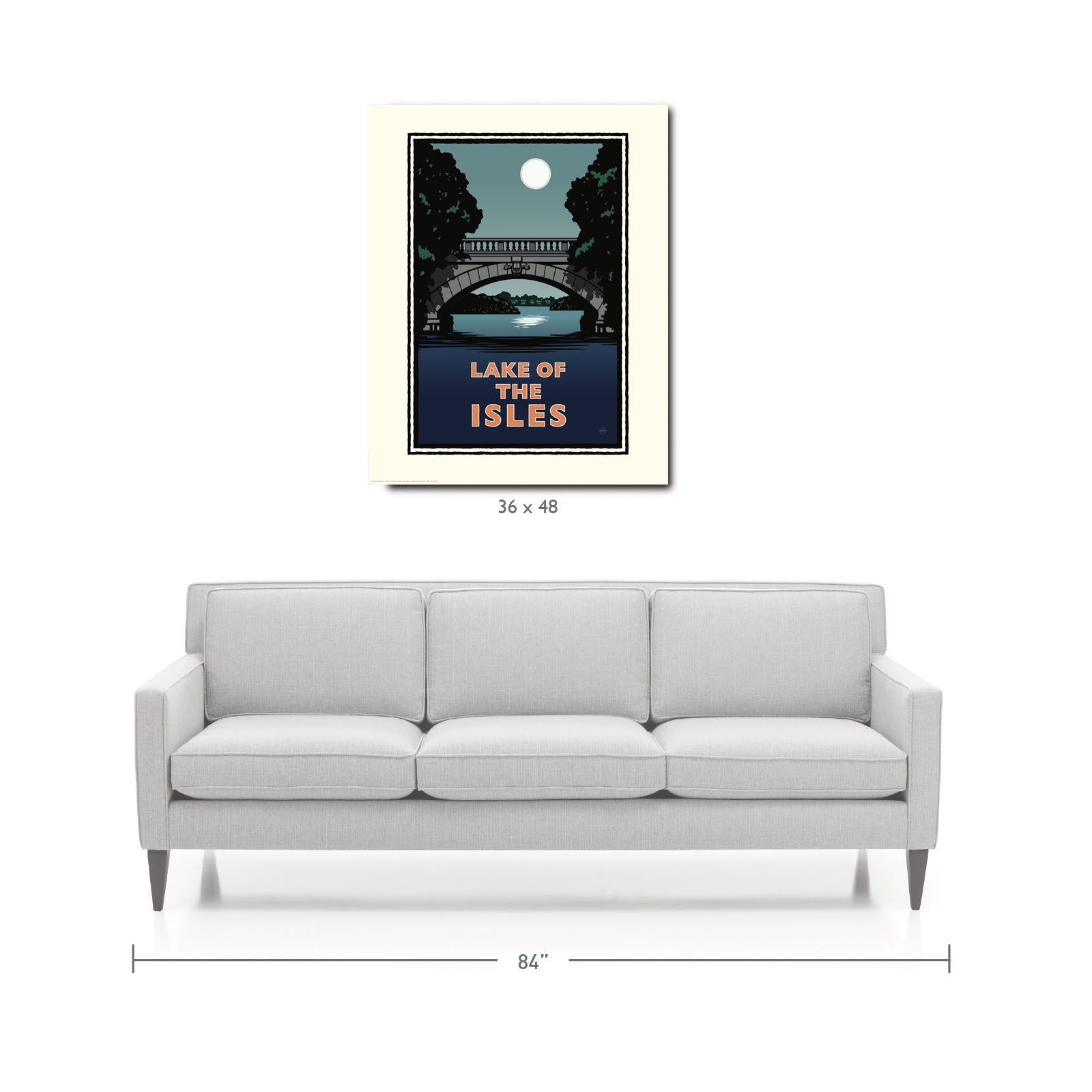 Landmark MN | Lake of the Isles Night Art Print