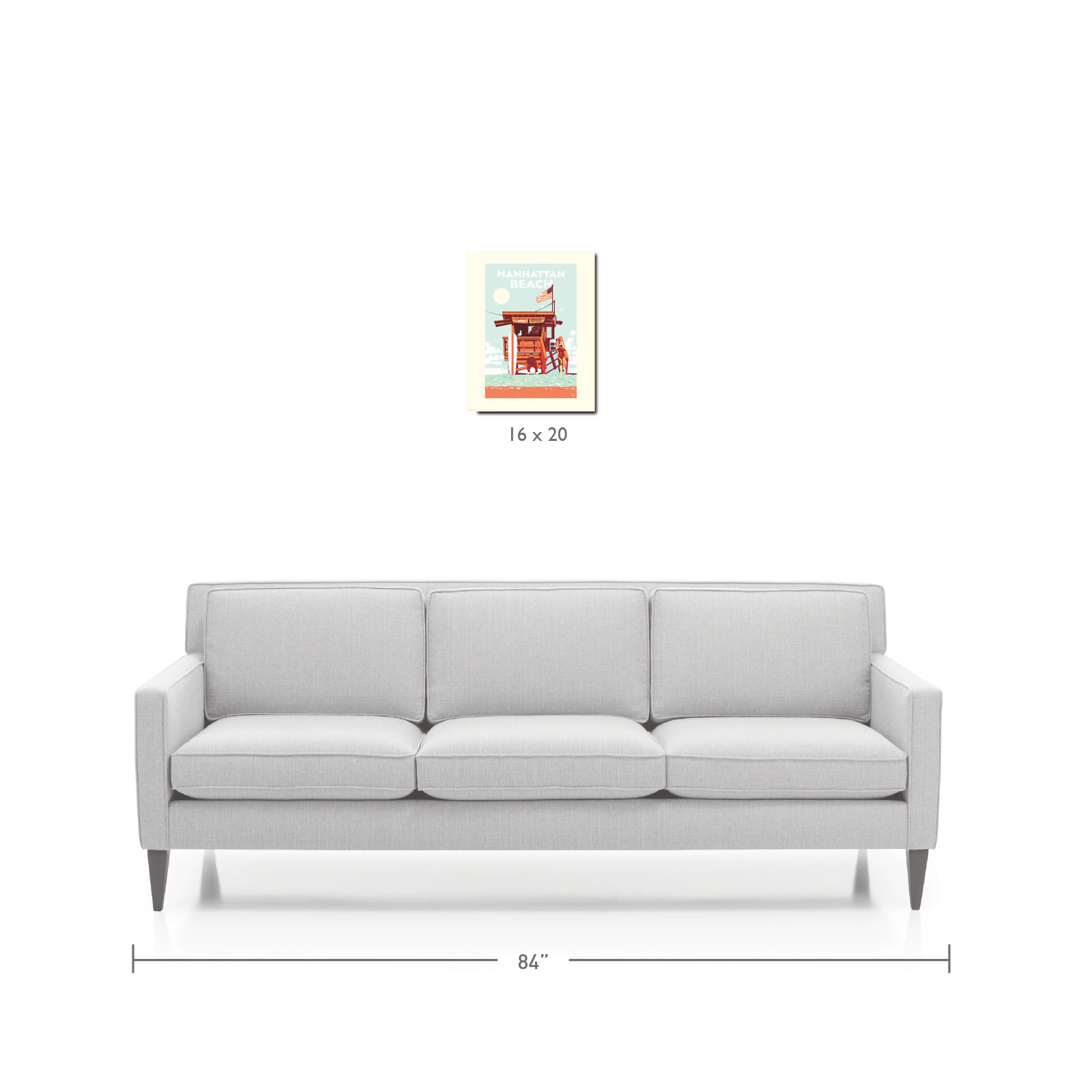 Landmark CA | Lifeguard Stand Manhattan Beach Giclee Print