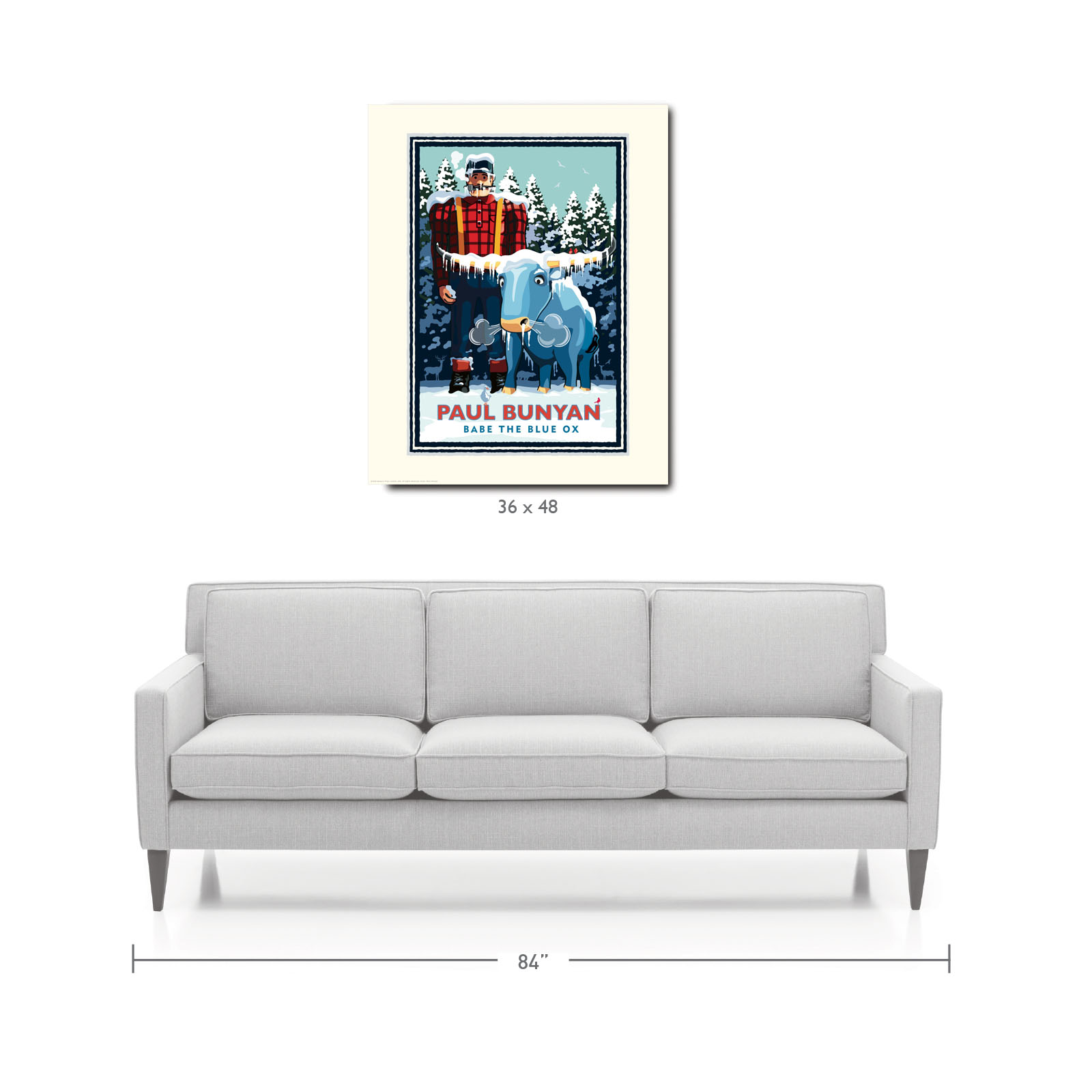 Landmark MN | Paul Bunyan Winter Scene Art Print
