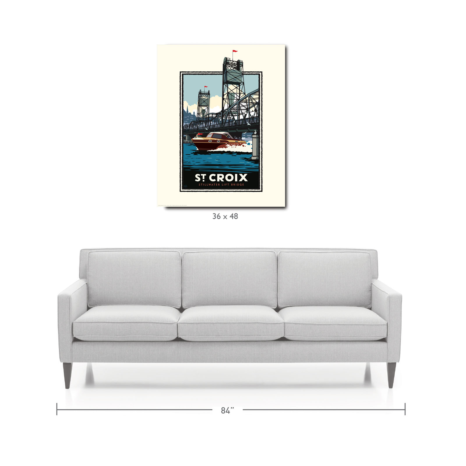 Landmark MN | St. Croix River Boating Art Print