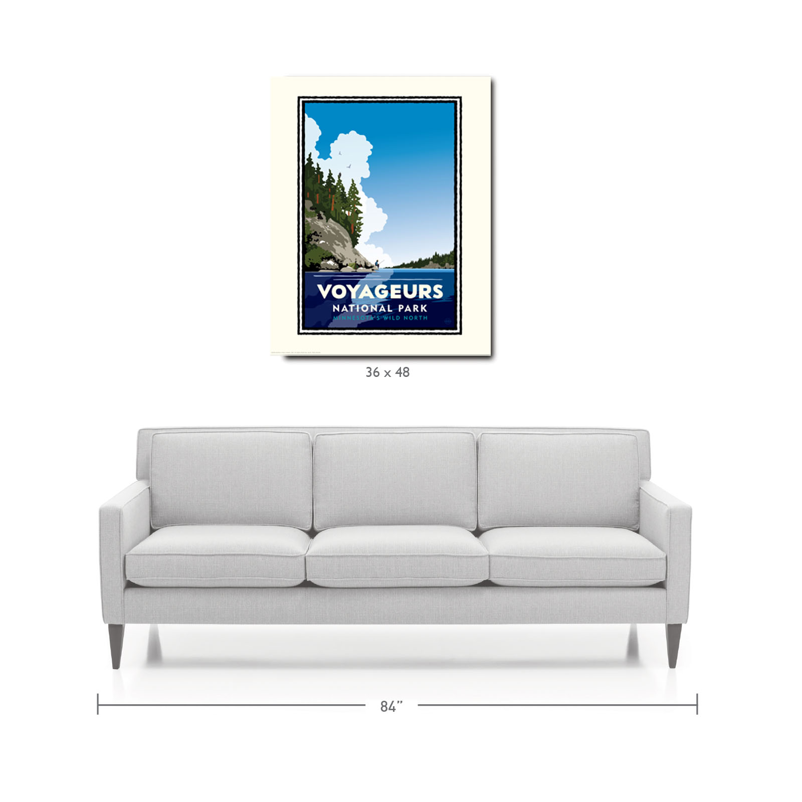 Landmark National Parks | Voyageurs Blue Sky Fishing Art Print