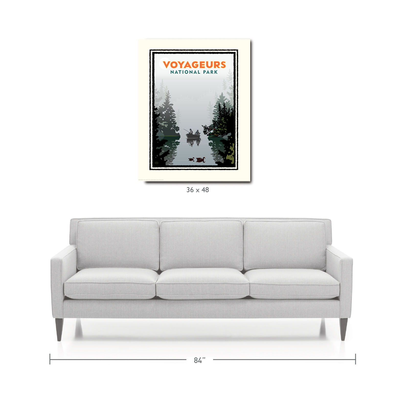 Landmark National Parks | Voyageurs Misty Lake Art Print