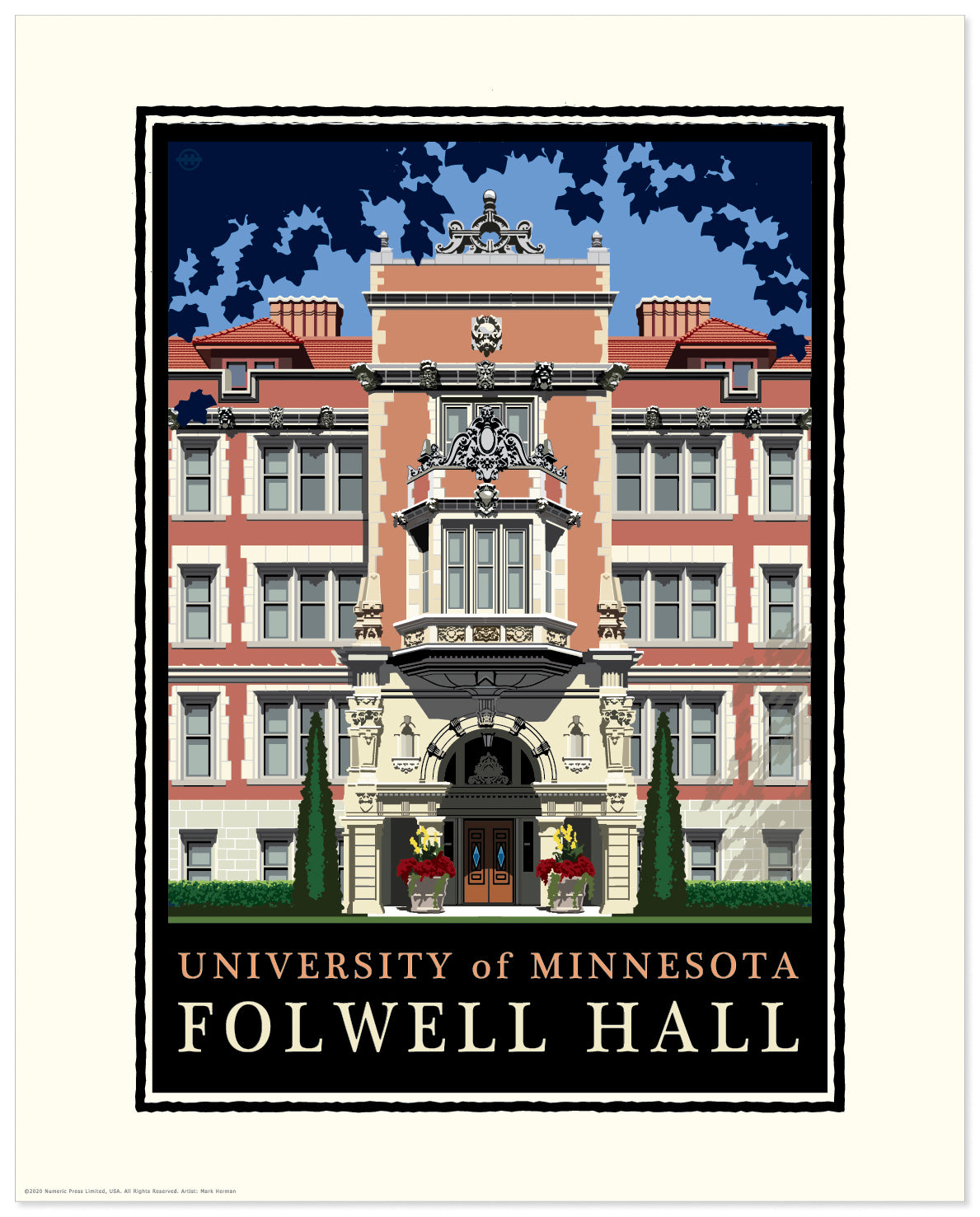 University of Minnesota CLA Folwell Hall Art Print