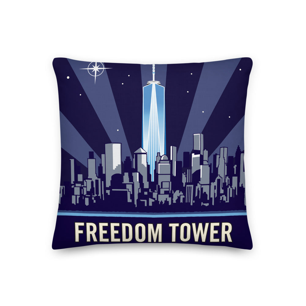Landmark NY | NYC Freedom Tower Throw Pillow