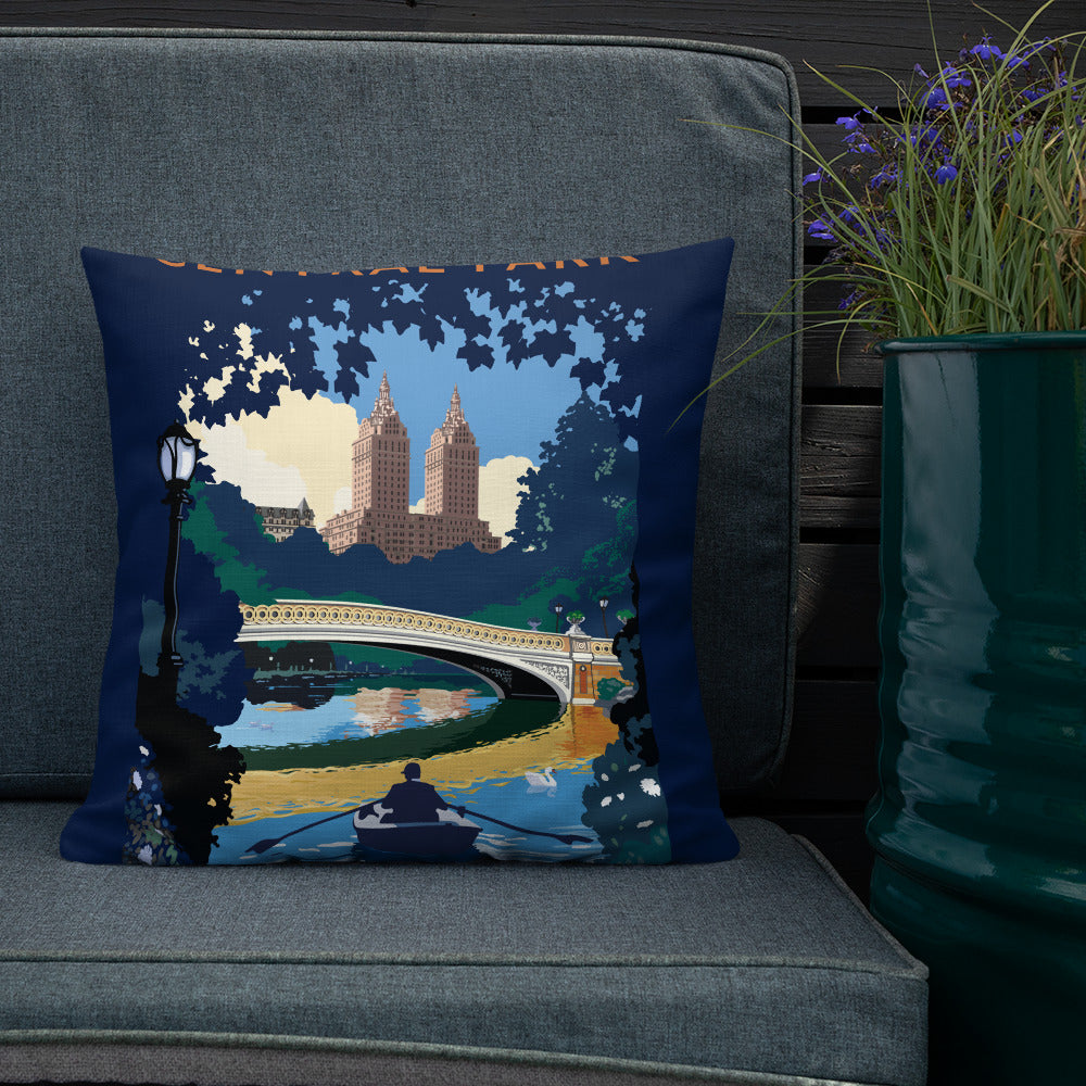 Landmark NY | NYC Central Park Day Throw Pillow