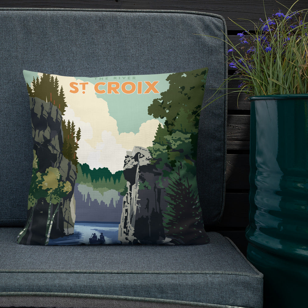Landmark MN | St. Croix River Printed Throw Pillow