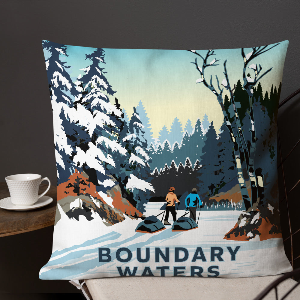 Landmark MN | BWCA Winter Throw Pillow