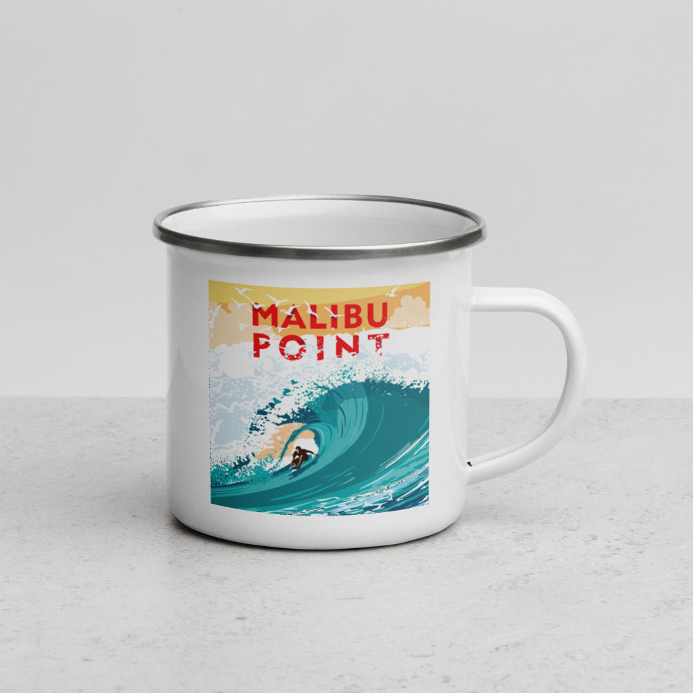 Landmark CA | Malibu Point Enamel Camp Mug