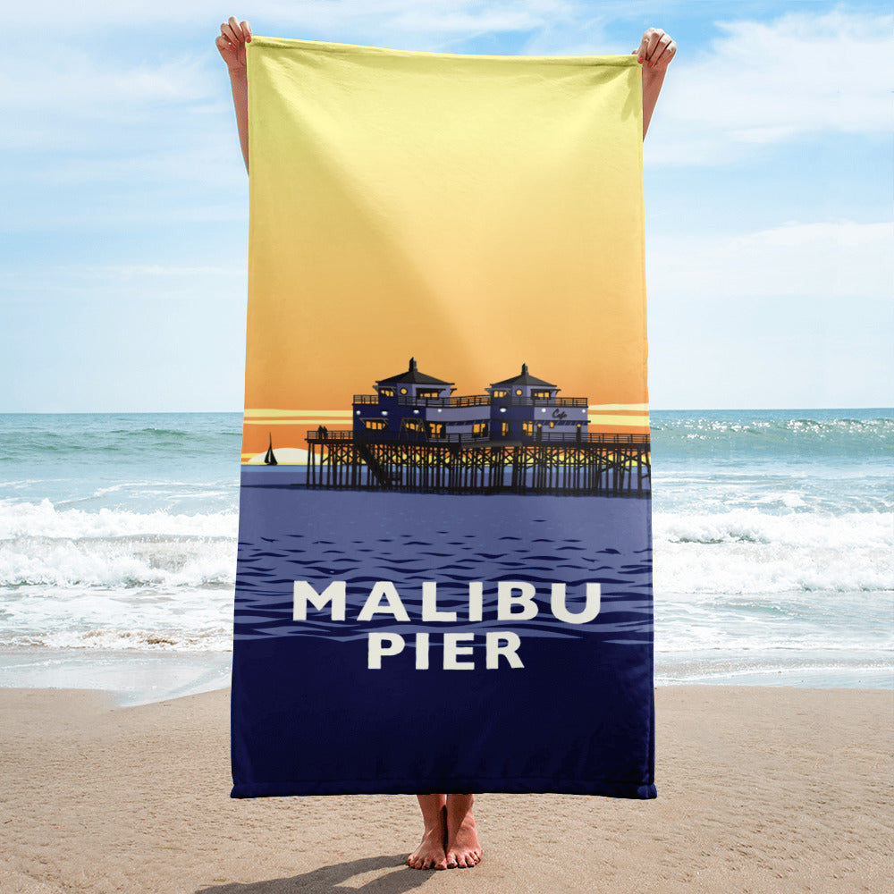 Landmark CA | Malibu Pier Sunset BeachTowel