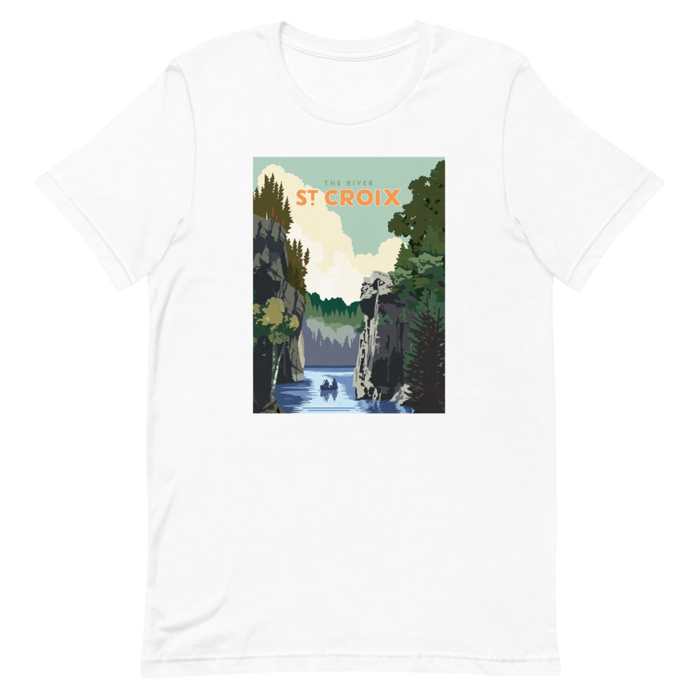 Landmark MN | St. Croix River Print on White Unisex t-shirt