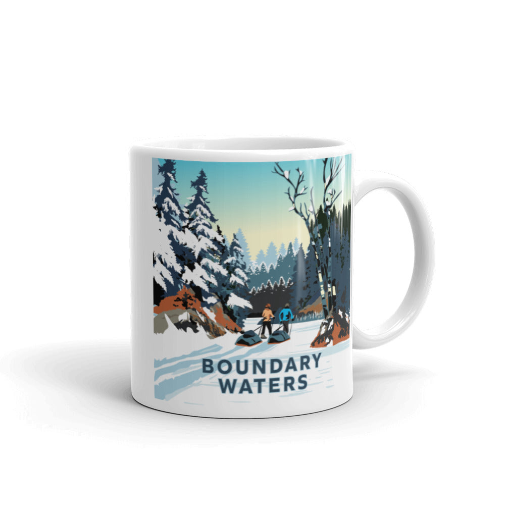Landmark MN | Boundary Waters Winter White Ceramic Mug