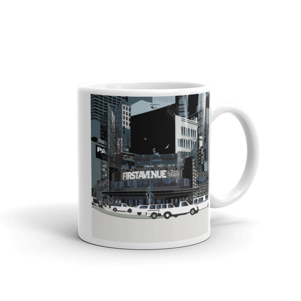 Landmark MN | First Avenue Minneapolis Red Sign on White Ceramic Mug