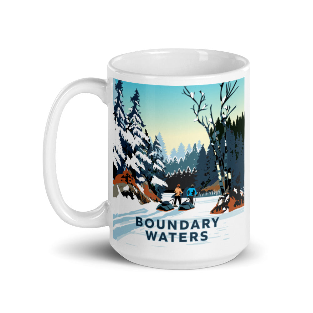 Landmark MN | Boundary Waters Winter White Ceramic Mug