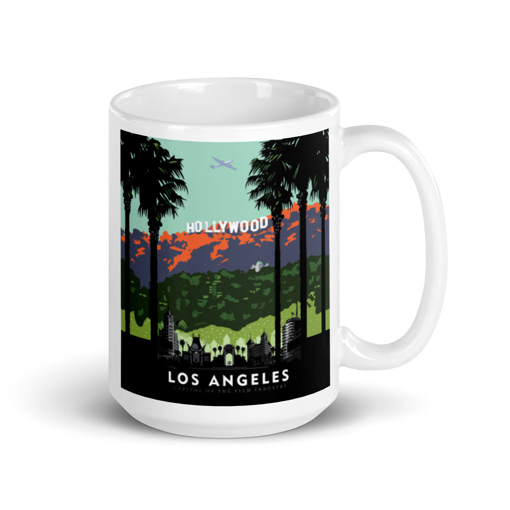 Landmark CA | Hollywood Days White Ceramic Mug