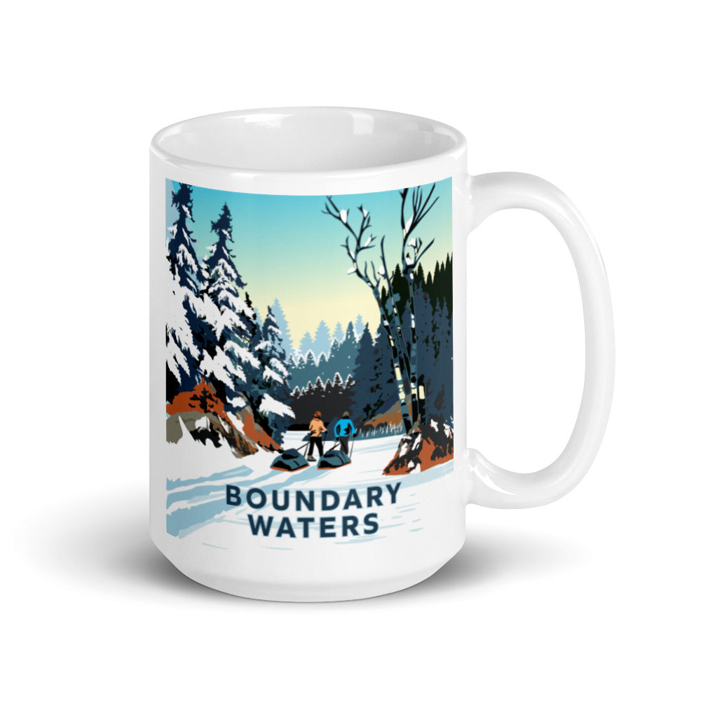 Landmark MN | Boundary Waters Winter White Ceramic Mug
