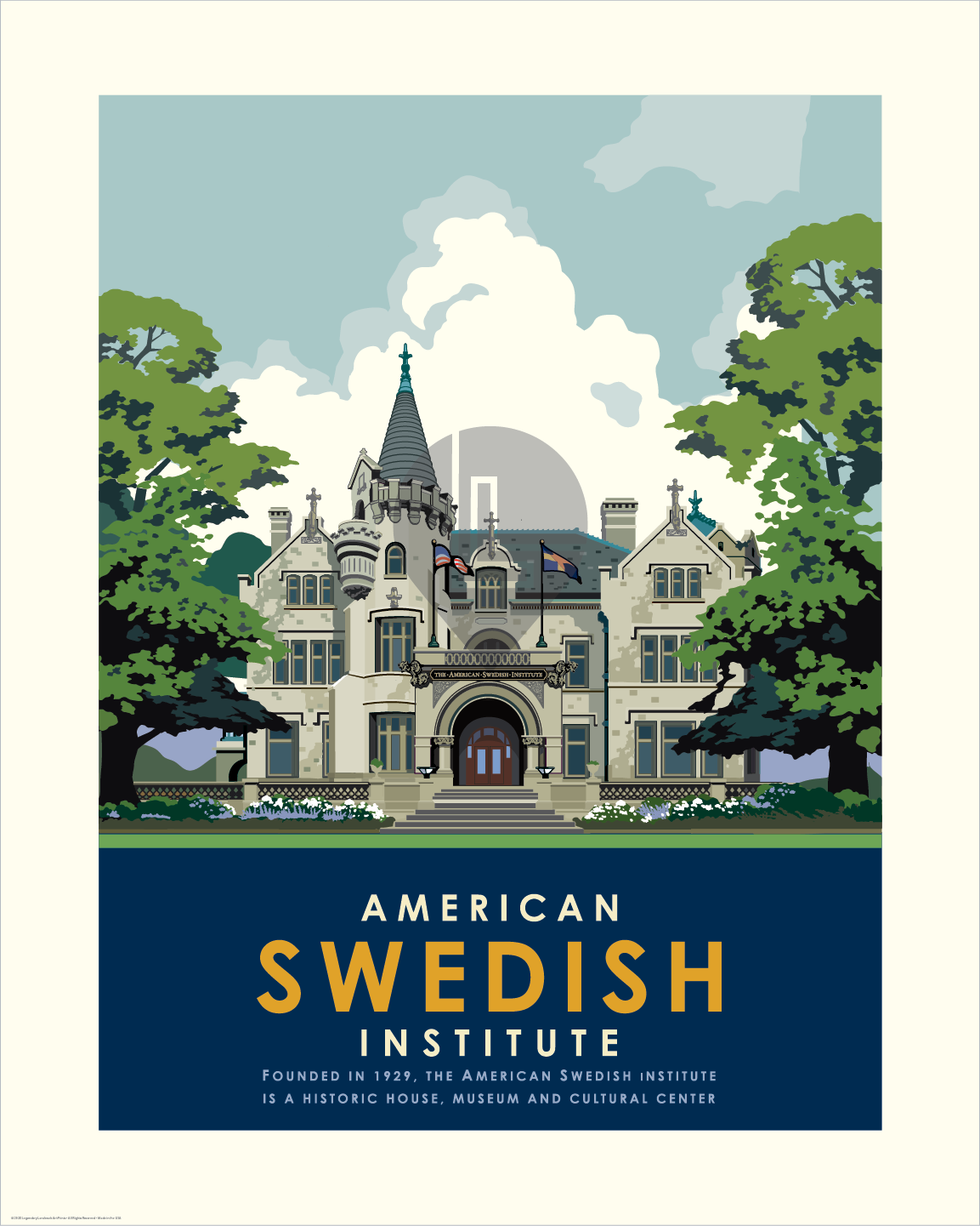 American Swedish Institute Summer — Minnesota Art Print