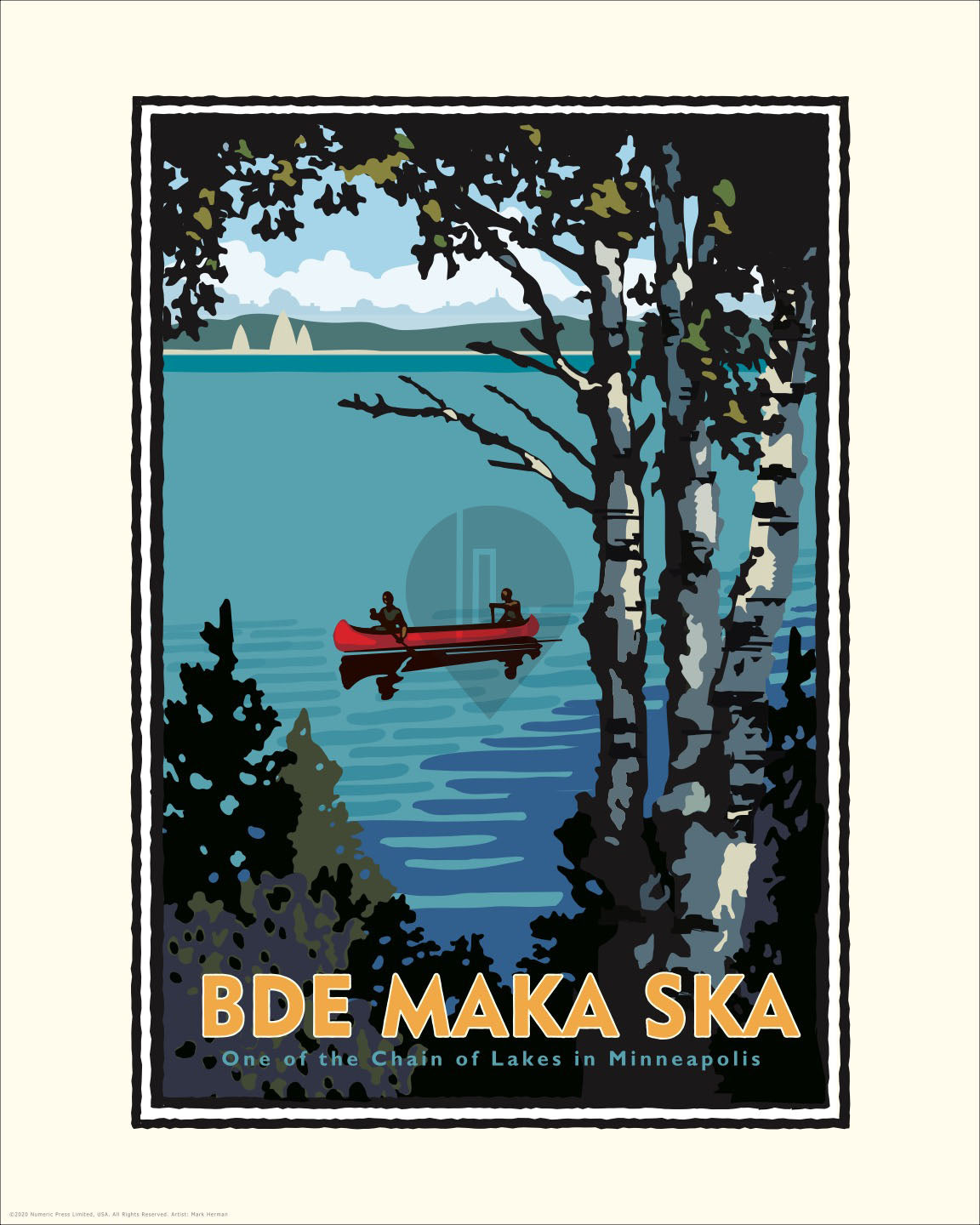 Landmark MN | Bde Maka Ska Minneapolis Art Print