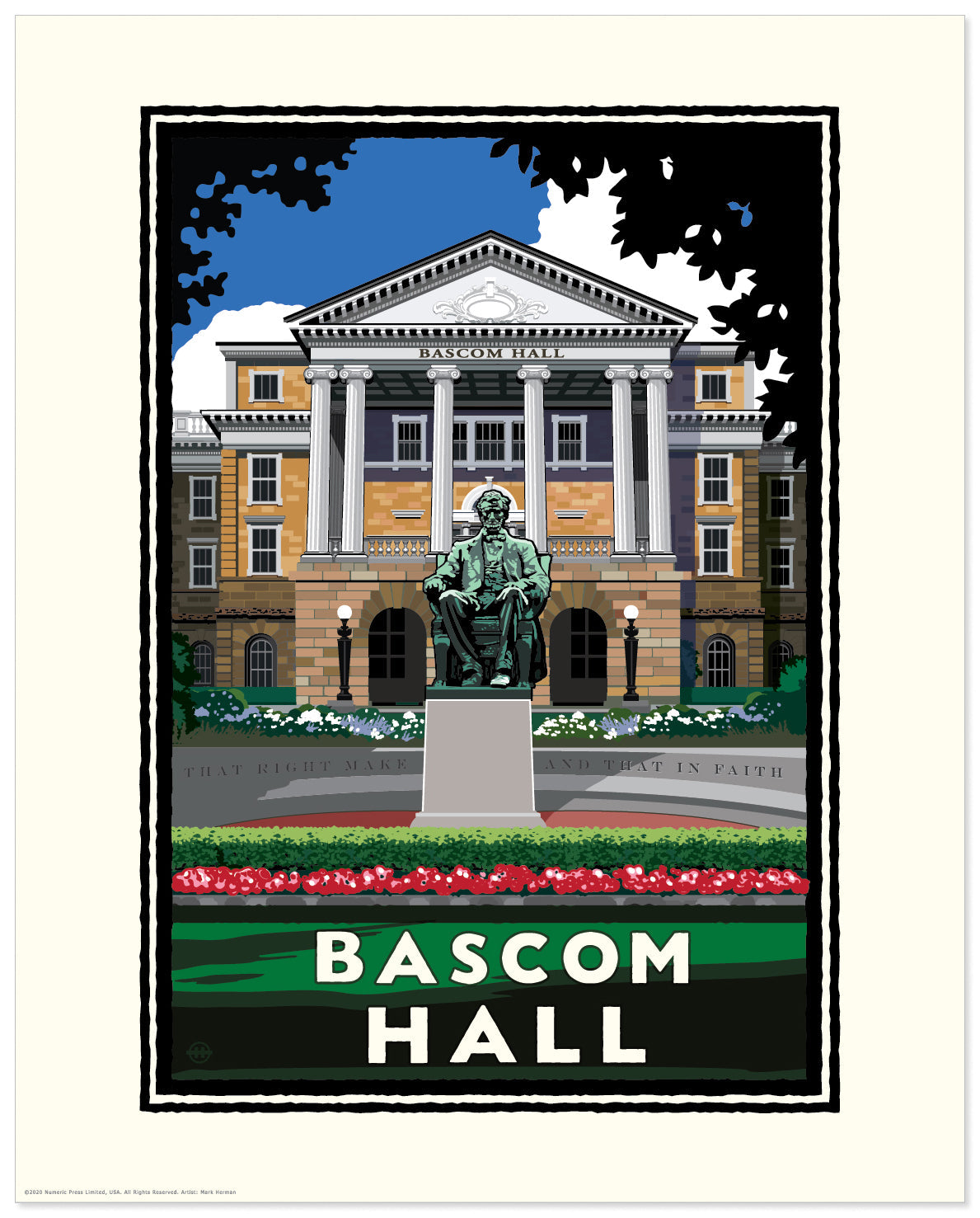 UW–Madison Bascom Hall — Wisconsin Art Print