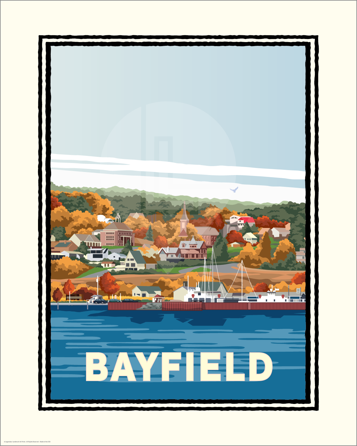 Bayfield in Fall — Wisconsin Art Print
