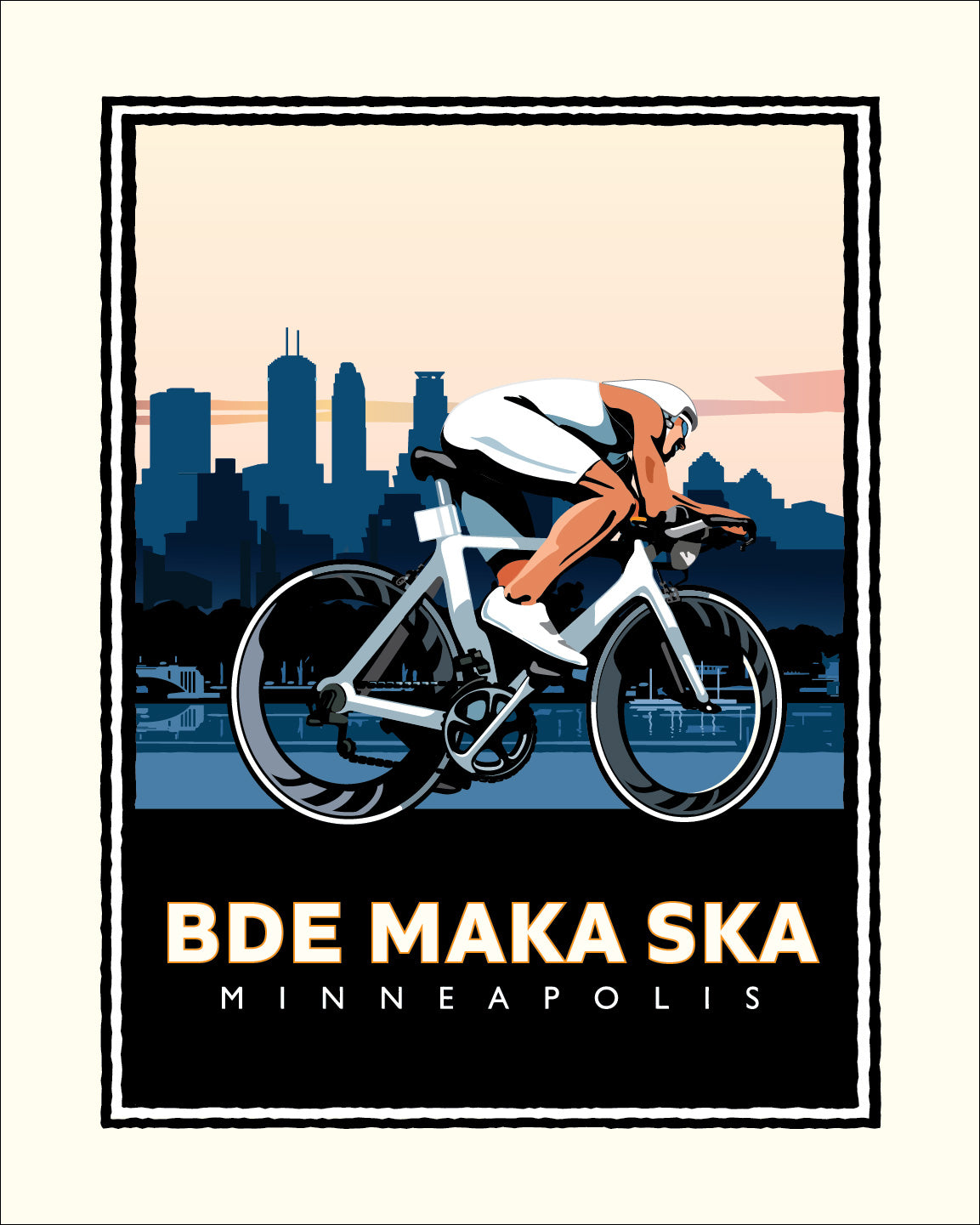Minneapolis Bde Maka Ska Cycle — Minnesota Art Print