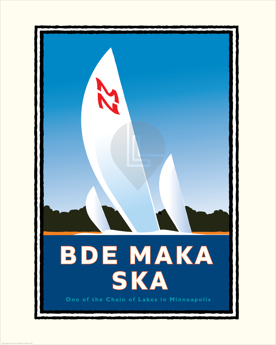 Landmark MN | Bde Maka Ska Sail Minneapolis Art Print
