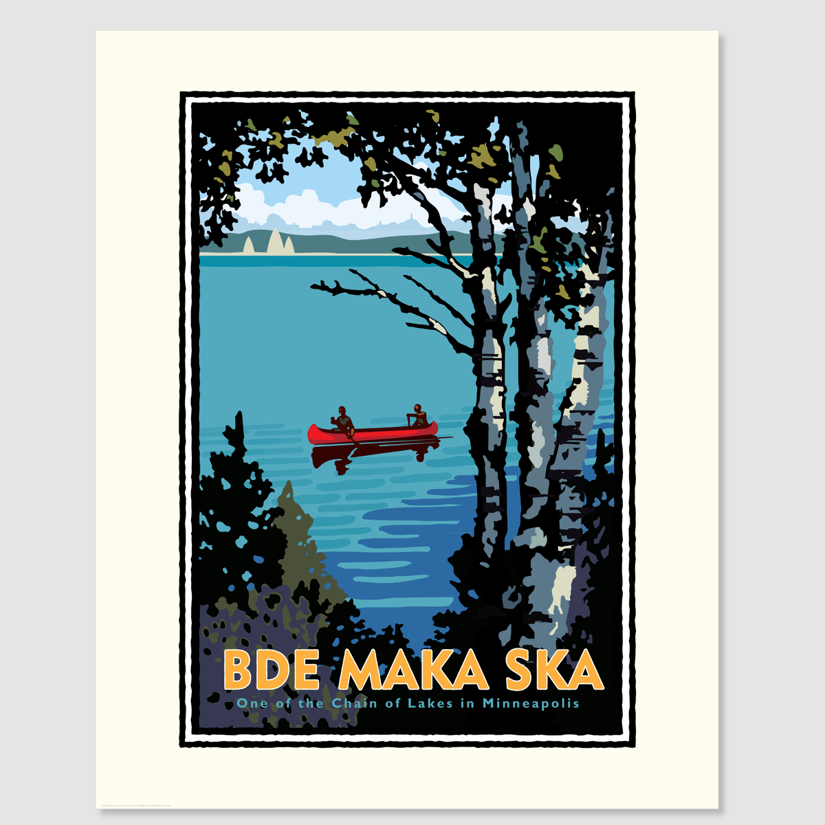 Minneapolis Chain of Lakes Art – Set of 3 Prints