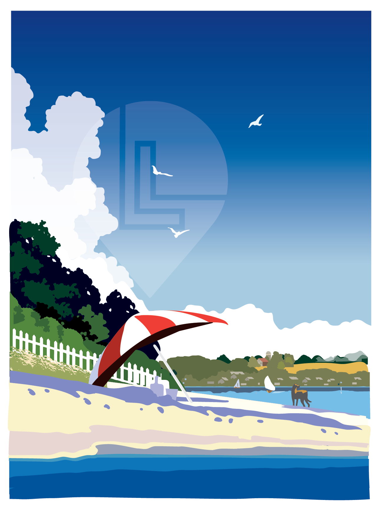 Custom Beach Day Art Print