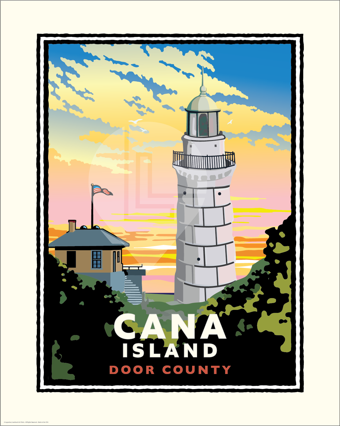 Cana Island Lighthouse — Wisconsin Art Print