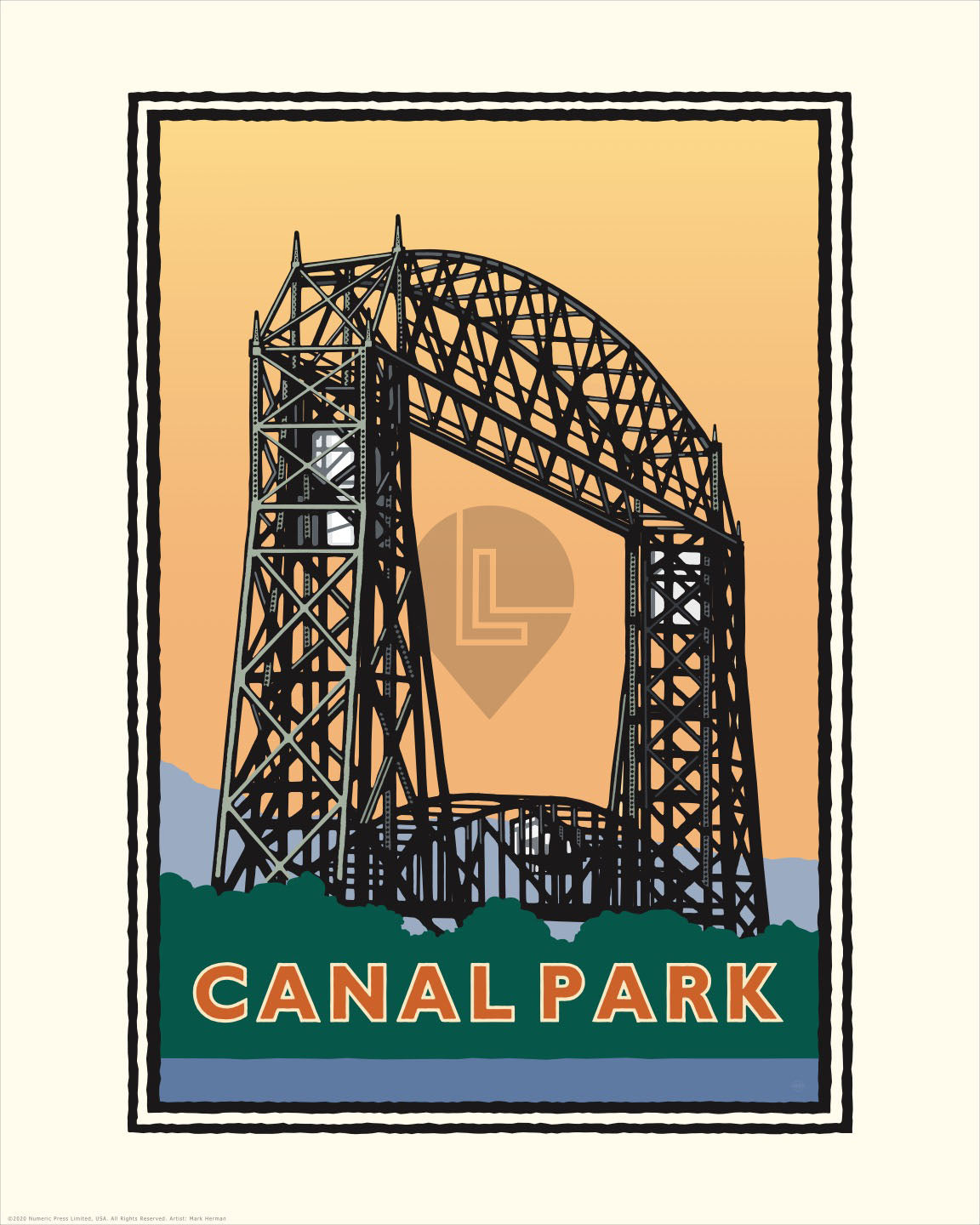 Canal Park Lake Superior — Folded Card