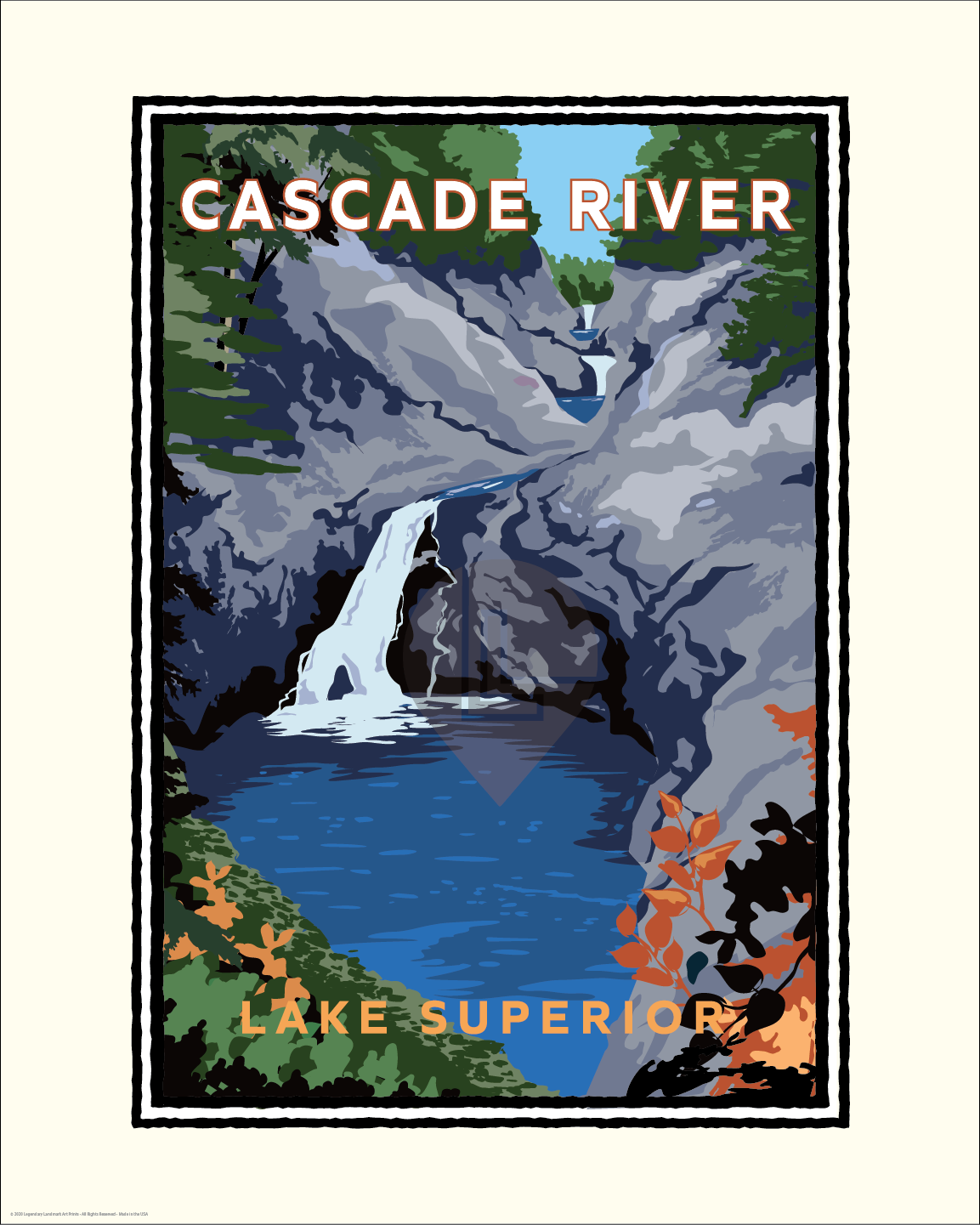 Landmark MN | Cascade River State Park Lake Superior Art Print
