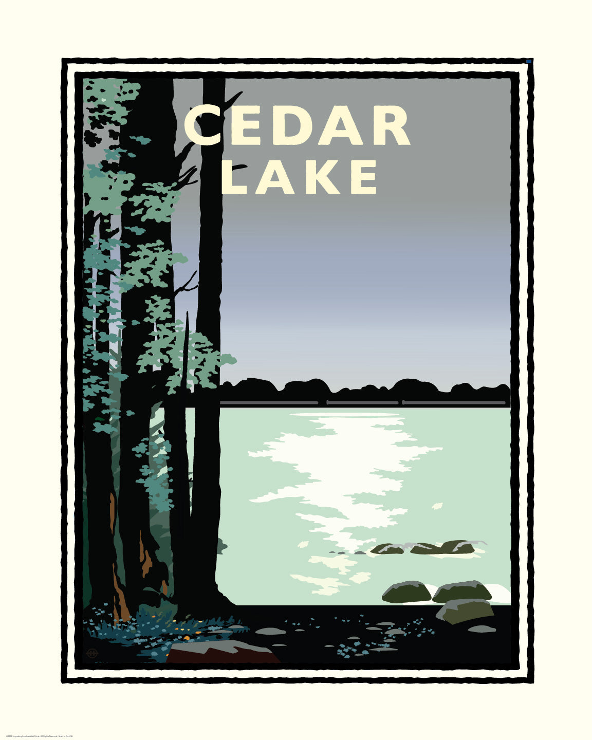 Cedar Lake Hidden Beach Minneapolis — Minnesota Art Print