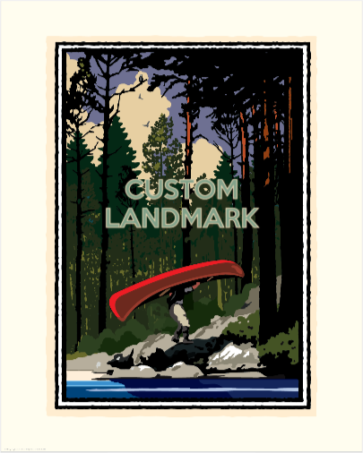 Custom Canoe Portage Art Print